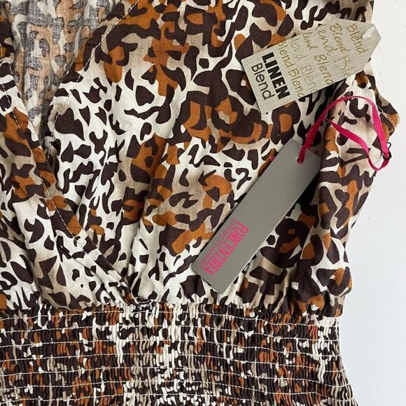 New! Forcynthia Beachwear| Large|Linen|Coverup|Cheetah|Has Stretch - Picture 12 of 17